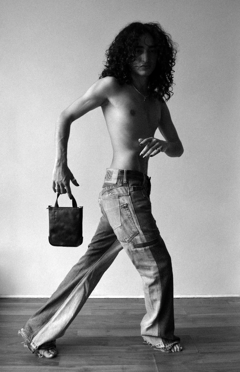 0002 Black Mini Nappa Tote