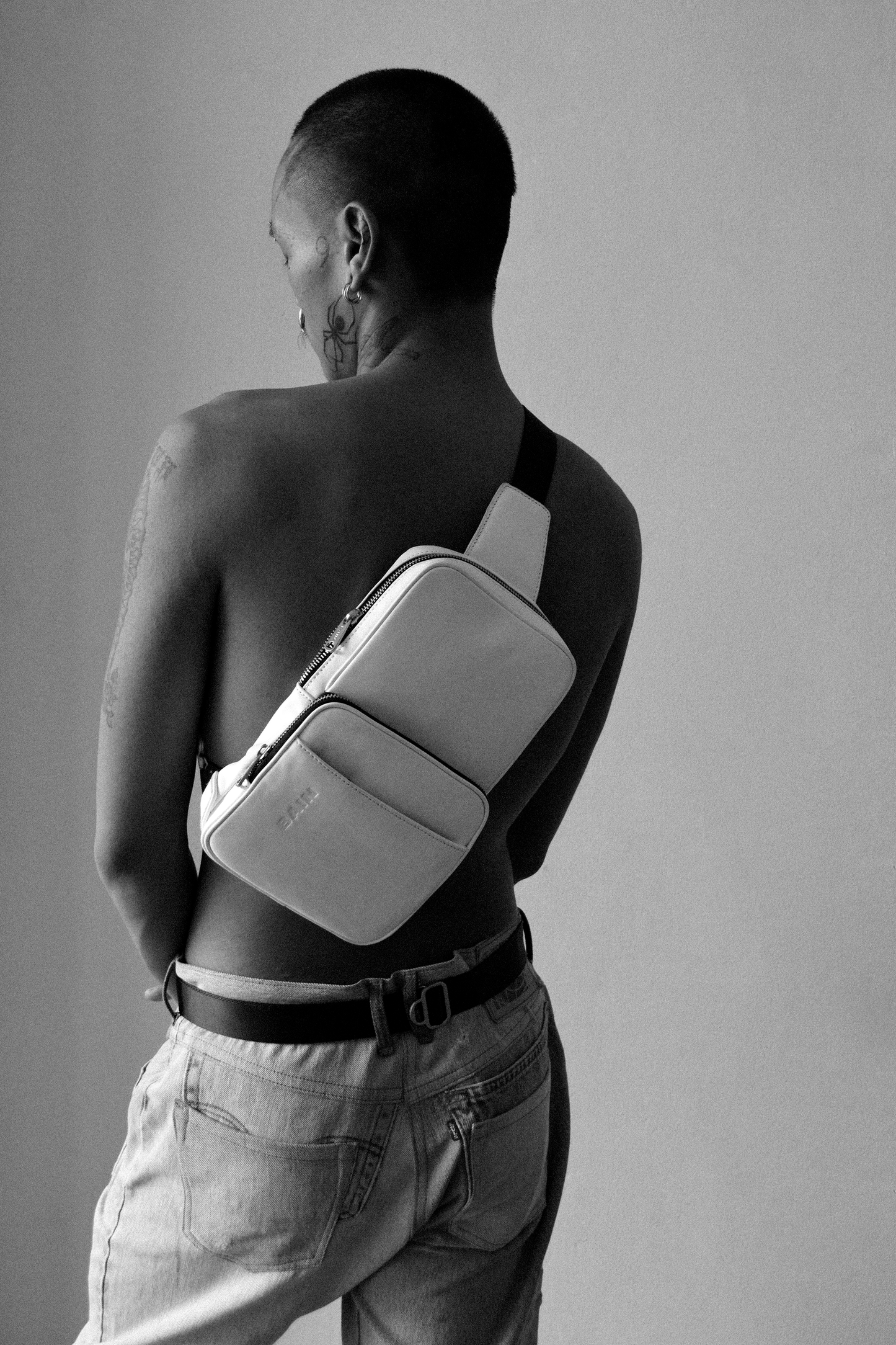 0004 White Nappa Backpack